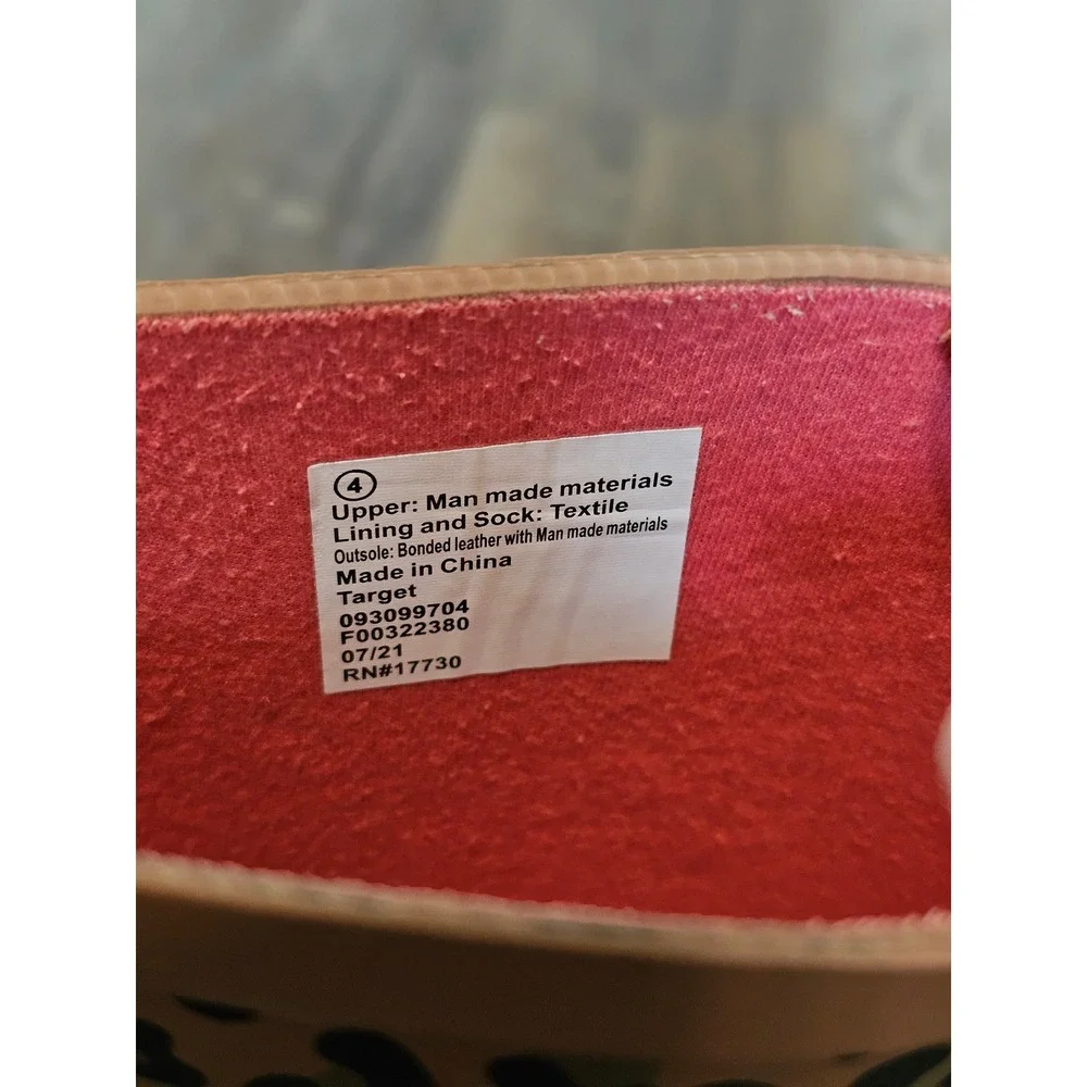 Target Kids Leopard Print Rain Boots Pink Trim Cheetah Rubber Boots Size 4